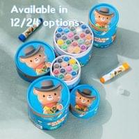 Пастели гелови Deli Color Kids EC224-12, с въртящ - 3