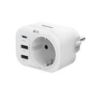 Контакт HAMA с 4 порта, 20W - 2