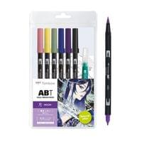 Комплект маркери TOMBOW ABT Dual Brush- MANGA Moon - 4