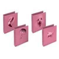 PIGNA Monocromo Pink рингов класьор с 4 ринга, - 2