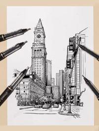 Комплект тънкописци Deli DMAST EC393, метален връх - 4