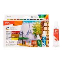 Акрилни бои Deli Acrylic EC12-12, на водна основа, - 3