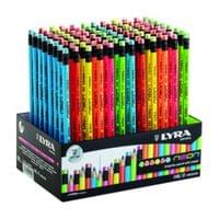 LYRA Neon дисплей чернографитни моливи с гума, - 2