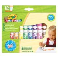 Маркери 12 цв. измиваеми, Mini Kids - 1