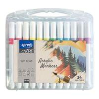 Маркери акрилни Artist Soft Brush, 24 цвята в PP кутия - 1