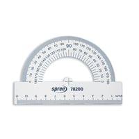 Транспортир прозрачен, 180°, 11 см - 1