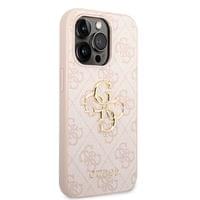 Гръб Guess PU 4G Metal Logo Case за iPhone 14 Pro - Розов - 5 Гръб Guess PU 4G Metal Logo Case за iPhone 14 Pro - Розов - 5