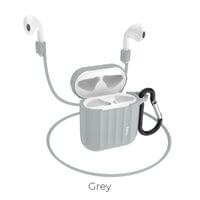 Калъф Hoco за Airpods/Airpods 2 WB10 - Сив - 2 Калъф Hoco за Airpods/Airpods 2 WB10 - Сив - 2