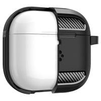 Калъф за AirPods 4, Spigen Rugged Armor - Черен - 3