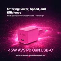 Зарядно ttec SmartCharger GaN 45W PD + Кабел USB-C Розов - 9 Зарядно ttec SmartCharger GaN 45W PD + Кабел USB-C Розов - 9