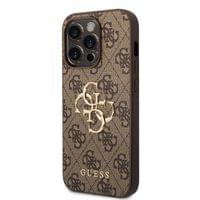 Гръб Guess PU 4G Metal Logo Case за iPhone 15 Pro - Кафяв - 5 Гръб Guess PU 4G Metal Logo Case за iPhone 15 Pro - Кафяв - 5