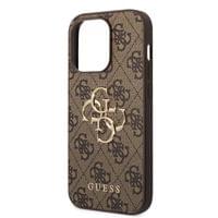 Гръб Guess PU 4G Metal Logo Case за iPhone 15 Pro - Кафяв - 4 Гръб Guess PU 4G Metal Logo Case за iPhone 15 Pro - Кафяв - 4