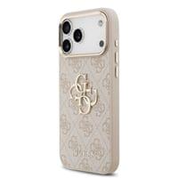 Гръб Guess PU Leather 4G Metal Logo Gold Frame MagSafe... - 4