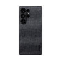 Гръб Pitaka за Samsung S25 Ulta, Ultra Slim, Black/Grey Twil - 1 Гръб Pitaka за Samsung S25 Ulta, Ultra Slim, Black/Grey Twil - 1