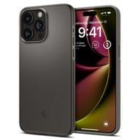 Гръб Spigen Thin Fit за iPhone 15 Pro Max - Тъмно сив - 1
