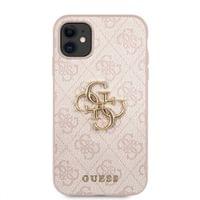 Гръб Guess PU 4G Metal Logo Case за iPhone 11 - Розов - 1 Гръб Guess PU 4G Metal Logo Case за iPhone 11 - Розов - 1