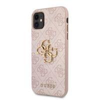 Гръб Guess PU 4G Metal Logo Case за iPhone 11 - Розов - 2 Гръб Guess PU 4G Metal Logo Case за iPhone 11 - Розов - 2