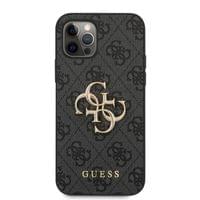 Гръб Guess PU 4G Metal Logo Case за iPhone 12/12 Pro - Сив - 1 Гръб Guess PU 4G Metal Logo Case за iPhone 12/12 Pro - Сив - 1