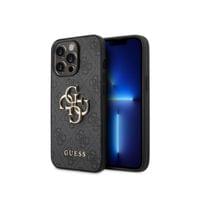 Гръб Guess PU 4G Metal Logo Case за iPhone 14 Pro - Сив - 1 Гръб Guess PU 4G Metal Logo Case за iPhone 14 Pro - Сив - 1