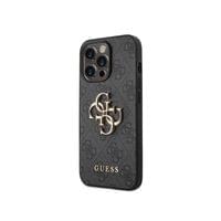 Гръб Guess PU 4G Metal Logo Case за iPhone 14 Pro - Сив - 2 Гръб Guess PU 4G Metal Logo Case за iPhone 14 Pro - Сив - 2
