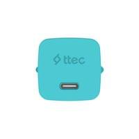 Зарядно ttec SmartCharger GaN 45W PD + Кабел USB-C, Неон син - 3 Зарядно ttec SmartCharger GaN 45W PD + Кабел USB-C, Неон син - 3