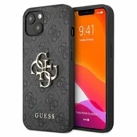 Гръб Guess PU 4G Metal Logo Case за iPhone 13 - Сив - 1 Гръб Guess PU 4G Metal Logo Case за iPhone 13 - Сив - 1