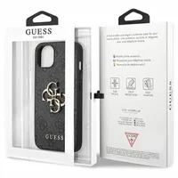 Гръб Guess PU 4G Metal Logo Case за iPhone 13 - Сив - 2 Гръб Guess PU 4G Metal Logo Case за iPhone 13 - Сив - 2