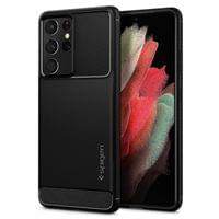 Гръб Spigen Rugged Armor за Galaxy S21 Ultra - Черен - 1