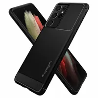Гръб Spigen Rugged Armor за Galaxy S21 Ultra - Черен - 2 Гръб Spigen Rugged Armor за Galaxy S21 Ultra - Черен - 2