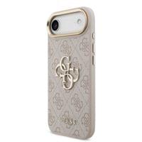 Гръб Guess PU Leather 4G Metal Logo Gold Frame MagSafe... - 4