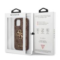 Гръб Guess PU 4G Metal Logo Case за iPhone 12/12 Pro - Кафяв - 2 Гръб Guess PU 4G Metal Logo Case за iPhone 12/12 Pro - Кафяв - 2