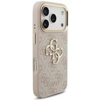 Гръб Guess PU Leather 4G Metal Logo Gold Frame MagSafe... - 4