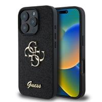Гръб Guess PU Fixed Glitter 4G Metal Logo Case за iPhone... - 1