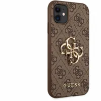 Гръб Guess PU 4G Metal Logo Case за iPhone 11 - Кафяв - 2 Гръб Guess PU 4G Metal Logo Case за iPhone 11 - Кафяв - 2