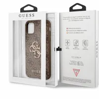 Гръб Guess PU 4G Metal Logo Case за iPhone 11 - Кафяв - 2 Гръб Guess PU 4G Metal Logo Case за iPhone 11 - Кафяв - 2