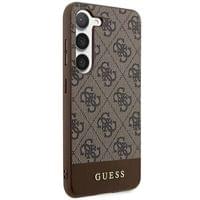 Гръб Guess 4G Stripe Case за Samsung Galaxy S24 Plus - Кафяв - 2 Гръб Guess 4G Stripe Case за Samsung Galaxy S24 Plus - Кафяв - 2