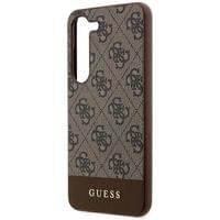 Гръб Guess 4G Stripe Case за Samsung Galaxy S24 Plus - Кафяв - 2