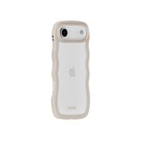 Гръб Holdit Wavy за iPhone 17 Air - Бежов/Прозрачен - 2