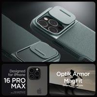 Гръб Spigen Optik Armor MagSafe за iPhone 16 Pro Max - Зелен - 7