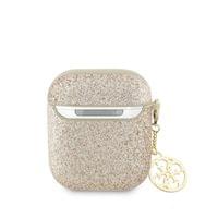 Калъф Guess за AirPods 1/2, Glitter 4G Charm - Златист - 2