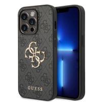 Гръб Guess PU 4G Metal Logo Case за iPhone 15 Pro Max - Сив - 1 Гръб Guess PU 4G Metal Logo Case за iPhone 15 Pro Max - Сив - 1