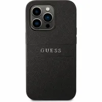 Гръб Guess PU Leather Saffiano Case за iPhone 14 Pro - Черен - 1
