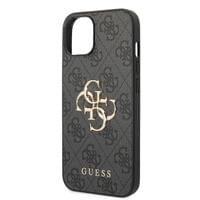Гръб Guess PU 4G Metal Logo Case за iPhone 15 - Сив - 3