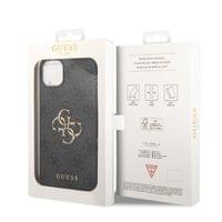 Гръб Guess PU 4G Metal Logo Case за iPhone 15 - Сив - 2 Гръб Guess PU 4G Metal Logo Case за iPhone 15 - Сив - 2