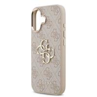 Гръб Guess PU Leather 4G Metal Logo Gold Frame MagSafe... - 4