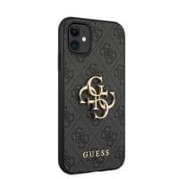 Гръб Guess PU 4G Metal Logo Case за iPhone 11 - Сив - 3 Гръб Guess PU 4G Metal Logo Case за iPhone 11 - Сив - 3