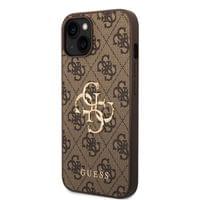 Гръб Guess PU 4G Metal Logo Case за iPhone 15 - Кафяв - 5 Гръб Guess PU 4G Metal Logo Case за iPhone 15 - Кафяв - 5