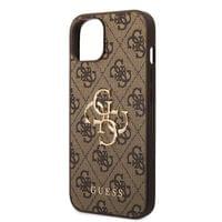 Гръб Guess PU 4G Metal Logo Case за iPhone 15 - Кафяв - 4 Гръб Guess PU 4G Metal Logo Case за iPhone 15 - Кафяв - 4