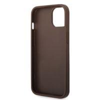 Гръб Guess PU 4G Metal Logo Case за iPhone 15 - Кафяв - 3 Гръб Guess PU 4G Metal Logo Case за iPhone 15 - Кафяв - 3
