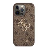 Гръб Guess PU 4G Metal Logo Case за iPhone 13 Pro - Кафяв - 1 Гръб Guess PU 4G Metal Logo Case за iPhone 13 Pro - Кафяв - 1